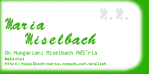 maria miselbach business card